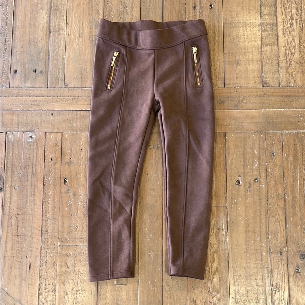 Janie and jack brown faux suede legging pants